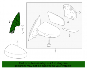 Side Mirror Cap Front Right Infiniti JX35 QX60 13-20