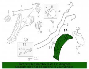 Mudguard rear left front part Hyundai Elantra AD 19-20