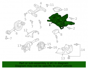 Steering column for Audi A4 B8 08-10 pre-restyling