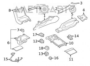 Gear shifter cover Subaru Forester 19-SK gray scratch