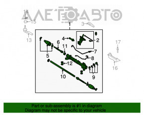 Steering rack Mazda3 2.3 03-08 type 1