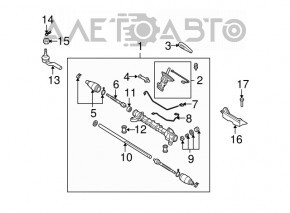 Steering rack Mazda3 2.3 03-08 type 1