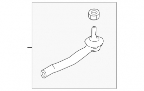 Steering tip left Nissan Rogue 14-20