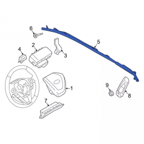 Airbag airbag side curtain right Ford Edge 15-18