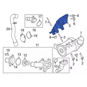 Pump bracket Ford Escape MK4 20-25 hybrid, plug-In