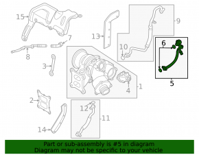 Audi A3 22-26 turbine coolant pipe