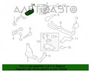 Mercedes W221 central dashboard air vent, gray