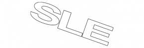 Emblem inscription SLE rear left fender GMC Terrain 18-