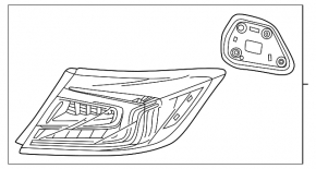 Light outer wing right Honda Clarity 18-19 usa