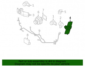 Volvo XC60 18-26 front bumper parking sensor mount, left outer, R-Design