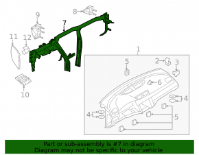 Under-torpedo pipe reinforcement VW CC 08-17