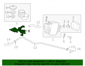 Bracket of the brake master cylinder reservoir Honda CRV 20-22 hybrid
