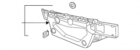 Right rear bumper mount for Audi A8 19-25