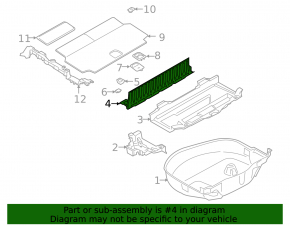 BMW X7 G07 trunk opening trim 19-25 black