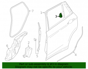 Door absorber rear left BMW X1 F48 16-19 small