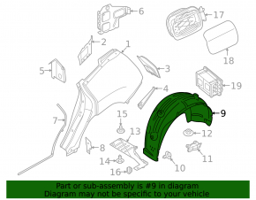 Rear left fender liner BMW iX 22-26
