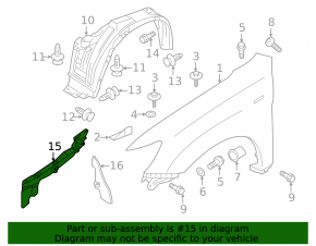 Seal wing hood-wing left Mitsubishi Outlander Sport ASX 10-17