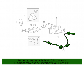 07-09 Acura MDX Shift Cable