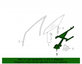 Mitsubishi Lancer 10-17 front left window lift mechanism