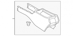 Central console Toyota Camry v40 gray, leather