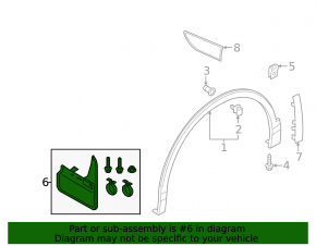 Mudguards front 2pcs VW Tiguan 18-