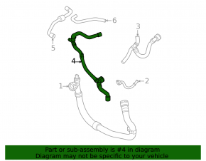 Cooling system pipe Audi A3 22-26 valve-tank first