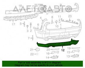 Rear Bumper Lip Dodge Challenger 15-23 Rest 3.6