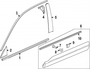 Honda CRV 23-25 front left side door trim