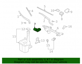 Toyota Avalon 05-12 Windscreen Wiper Motor