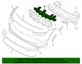 Front bumper bracket, central upper, Genesis GV60 23-25