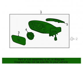Left side mirror assembly for Hyundai Sonata 11-14