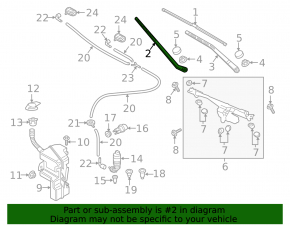 Right wiper arm Audi Q3 8U 15-18
