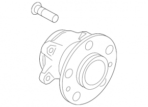 Rear left hub Mazda CX-3 16-21 AWD