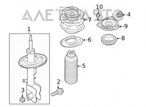 Shock absorber assembly front right Infiniti JX35 QX60 13-