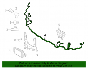 Ford Escape MK3 17-19 front bumper wiring for fog lights and 6 parking sensors