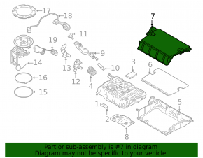 Fuel tank housing BMW 5 G30 18- 530e hybrid upper part
