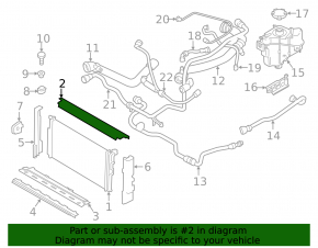 Upper radiator deflector BMW F30 17-18 B46
