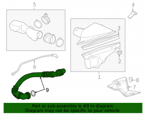 Air intake for Cadillac CTS 14-3.6