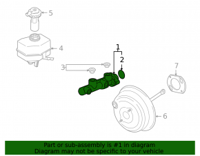 BMW X5 E70 07-13 brake master cylinder with reservoir and cover