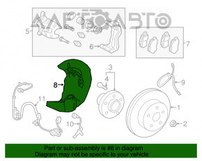 Brake Disc Cover Front Right Lexus RX350 RX450h 16-22