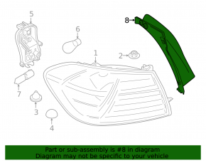 BMW 4 Series F36 18-20 Gran Coupe Left Outer Wing Light Cover