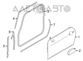 Door seal front right Mini Cooper F56 3d 14-