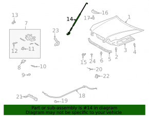 Lexus IS200 IS300 99-05 Hood Support