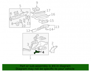 Front right fender apron bracket for Toyota Sienna 2010-2011