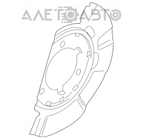 Front right brake disc cover for Suzuki Kizashi 10-15