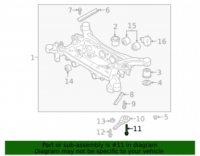 Front subframe mounting bolt 2pcs Kia Forte 19-24 120mm
