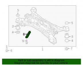 Rear subframe burr left Hyundai Santa FE 19-20