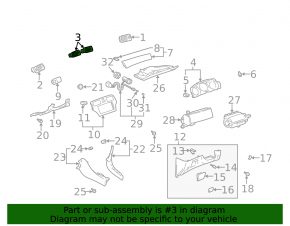 Central left air duct for Lexus ES300 ES330