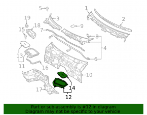 Left engine cover for Infiniti FX35 FX45 03-08