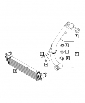 Air pipe left Fiat 500L 1.4T